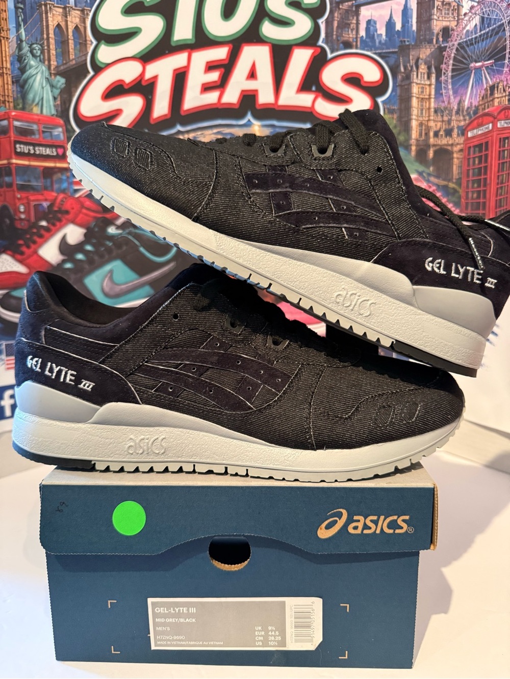 Asics Gel-Lyte III Black White Men's Sneakers